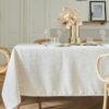 nappe Nydel damassée lurex cristal blanc or