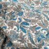 tissu popeline motif cachemire bleu