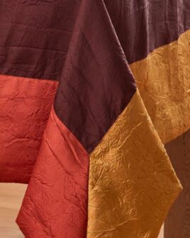 nappe taffetas froissés ambiance bordeaux rouge miel José houel