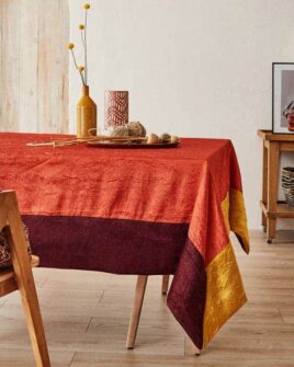 nappe taffetas froissés ambiance terre cuite bordeaux miel josé houel