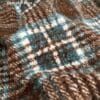 tissu lainage bouclette imprimé tartan écossais bleu chocolat