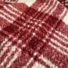 tissu lainage bouclette imprimé tartan écossais rouge et écru