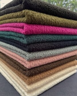 tissu lainage bouclette uni 11 coloris oeko tex