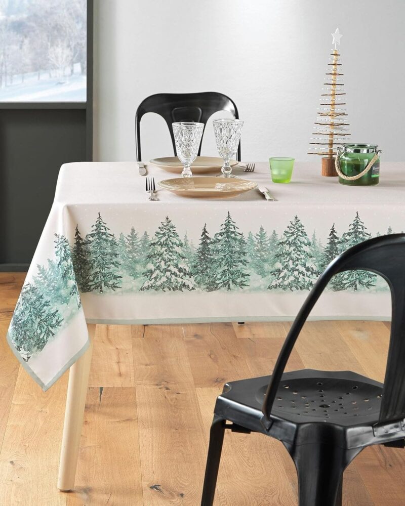 nappe polyester sapin beige
