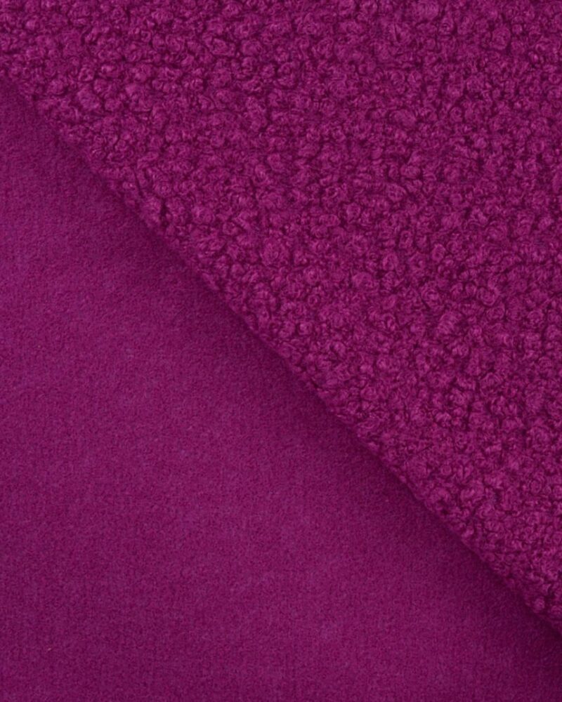 tissu lainage bouclette violine