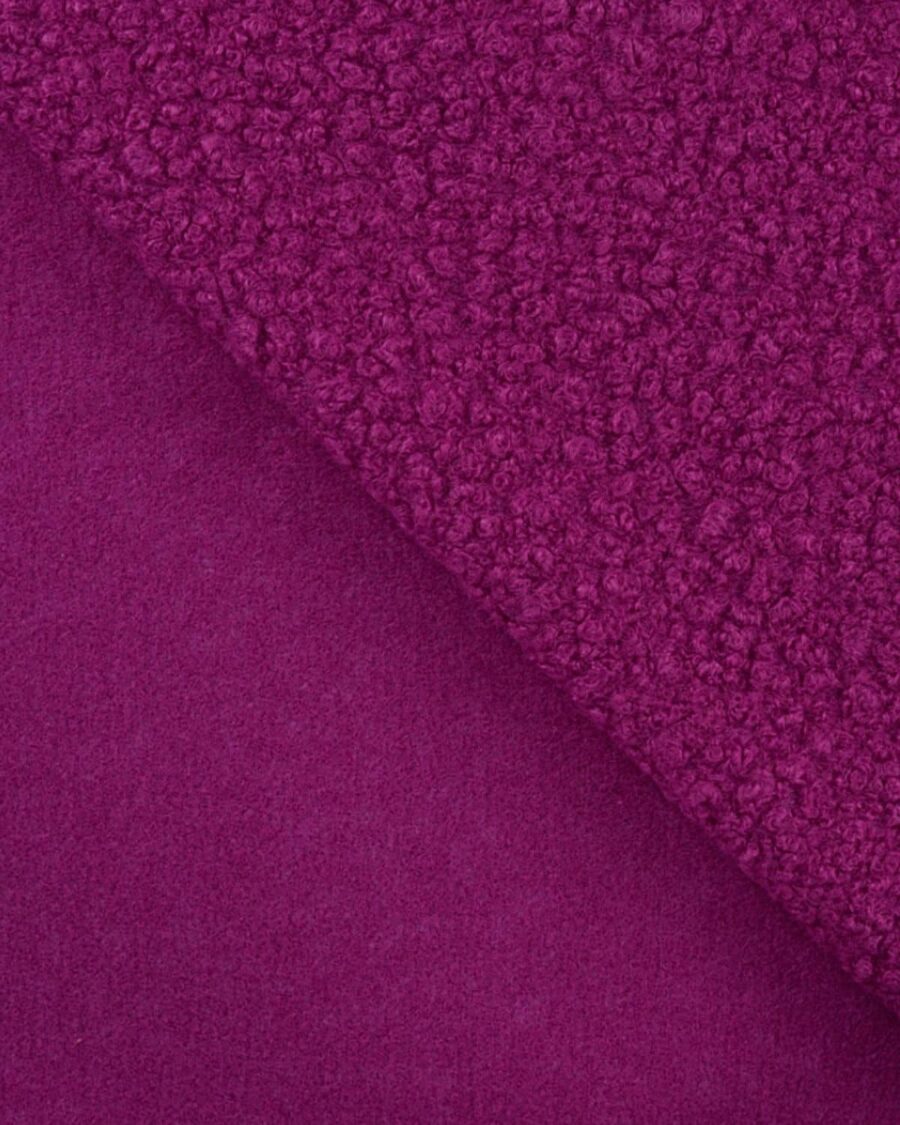 tissu lainage bouclette violine