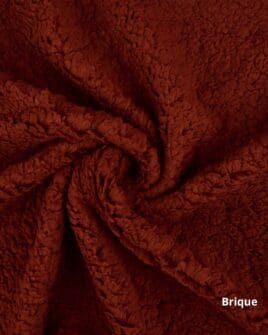 tissu teddy brique