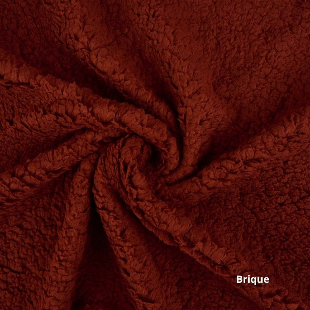 tissu teddy brique