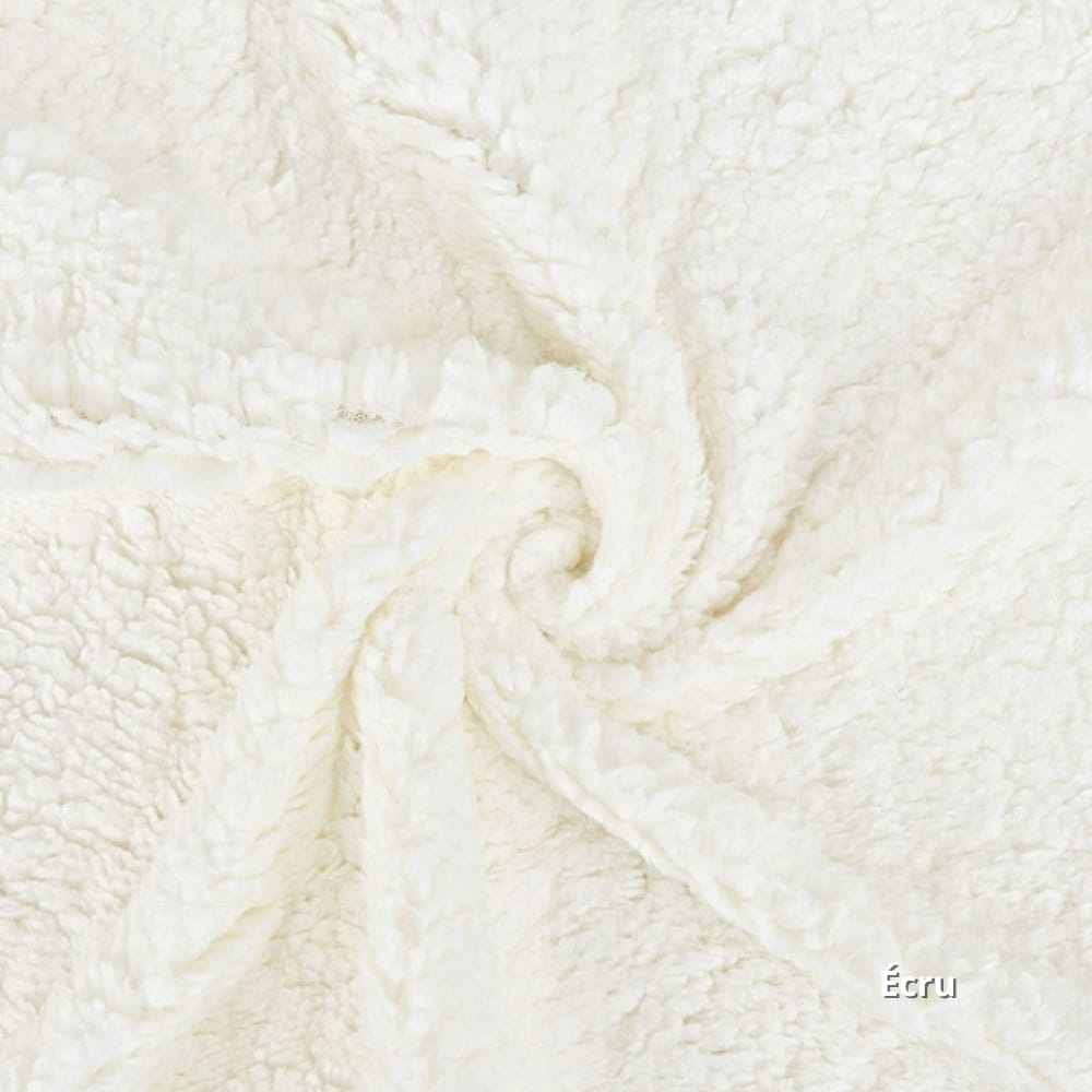 tissu teddy écru