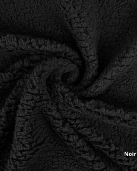 tissu teddy noir oeko tex