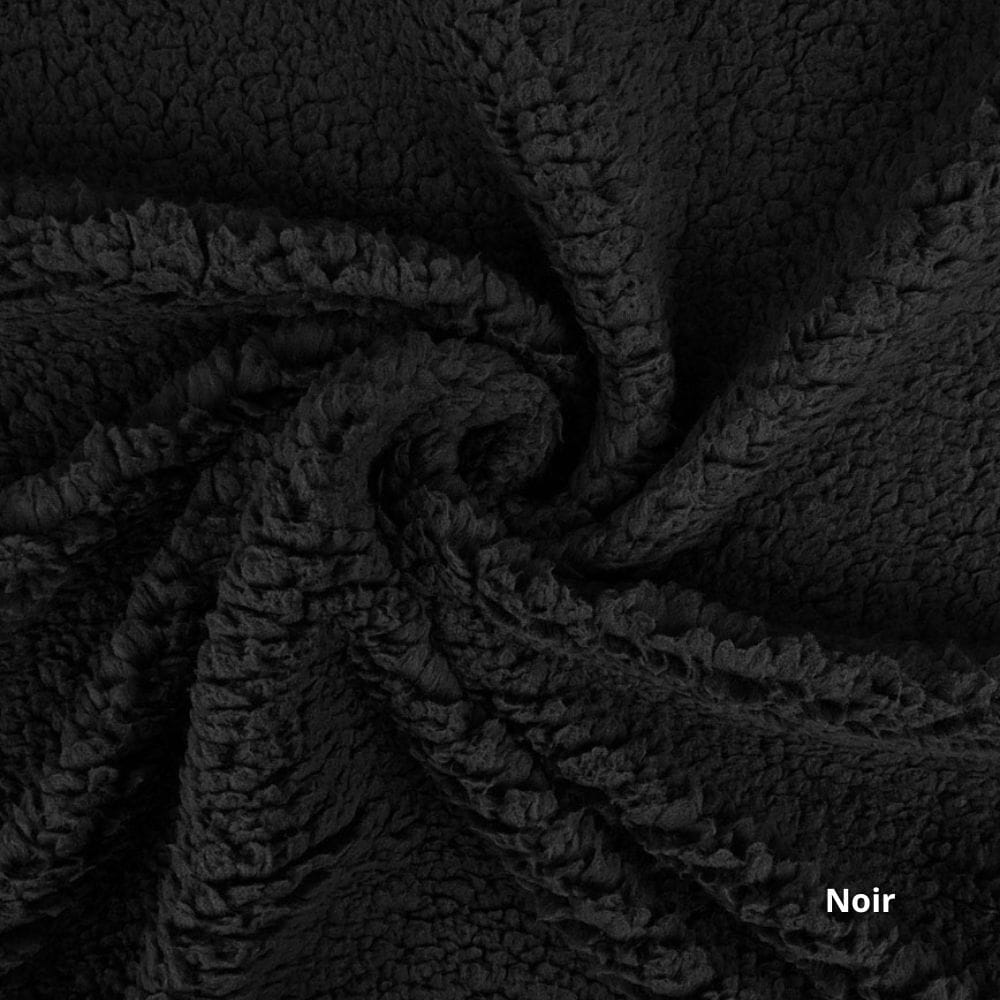tissu teddy noir oeko tex