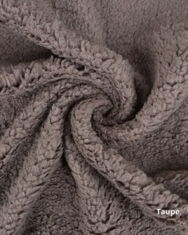tissu teddy taupe