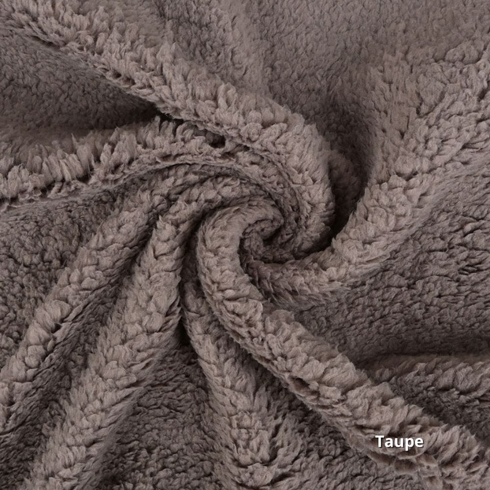 tissu teddy taupe