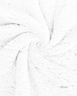tissu fausse fourrure teddy blanc