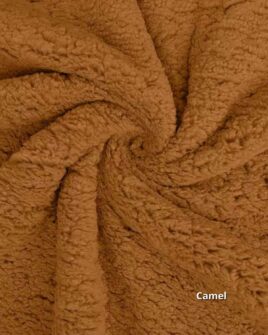 tissu fausse fourrure teddy camel