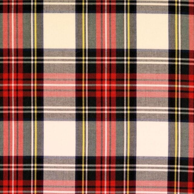 tissu tartan écossais écru