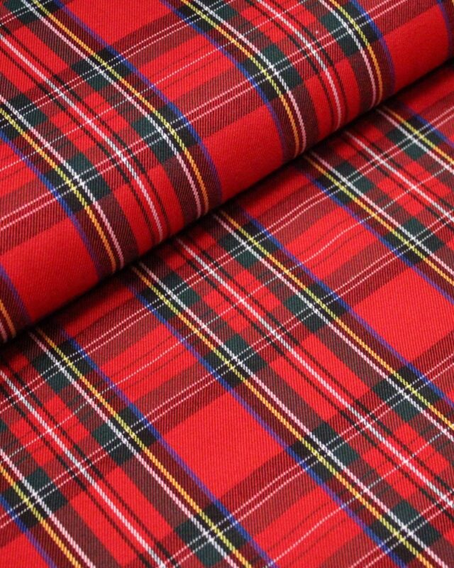 tissu tartan écossais rouge