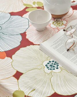 tissu coton enduit anemone bordeaux 2
