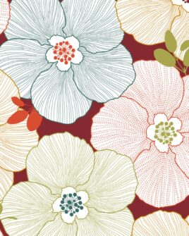 tissu coton enduit anemone bordeaux 3