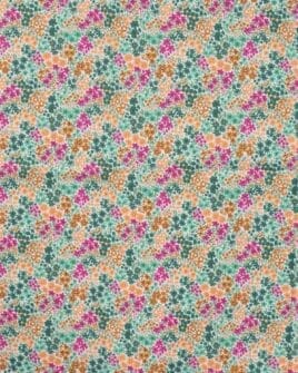 tissu voile de coton style liberty violet jaune vert 2