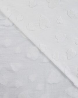 tissu jersey de coton jacquard blanc 2