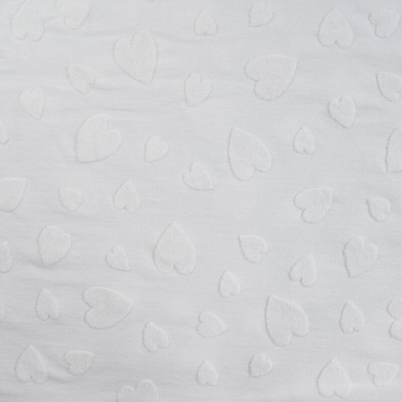 tissu jersey de coton jacquard blanc 3