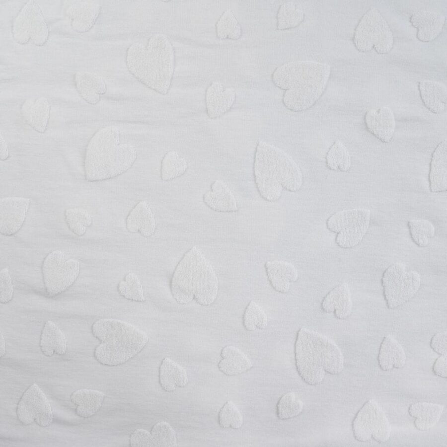 tissu jersey de coton jacquard blanc 3