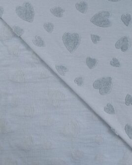 tissu jersey de coton jacquard bleu jean 2