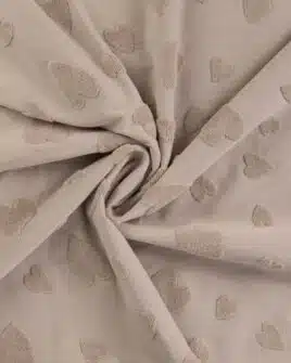 tissu jersey de coton jacquard sable