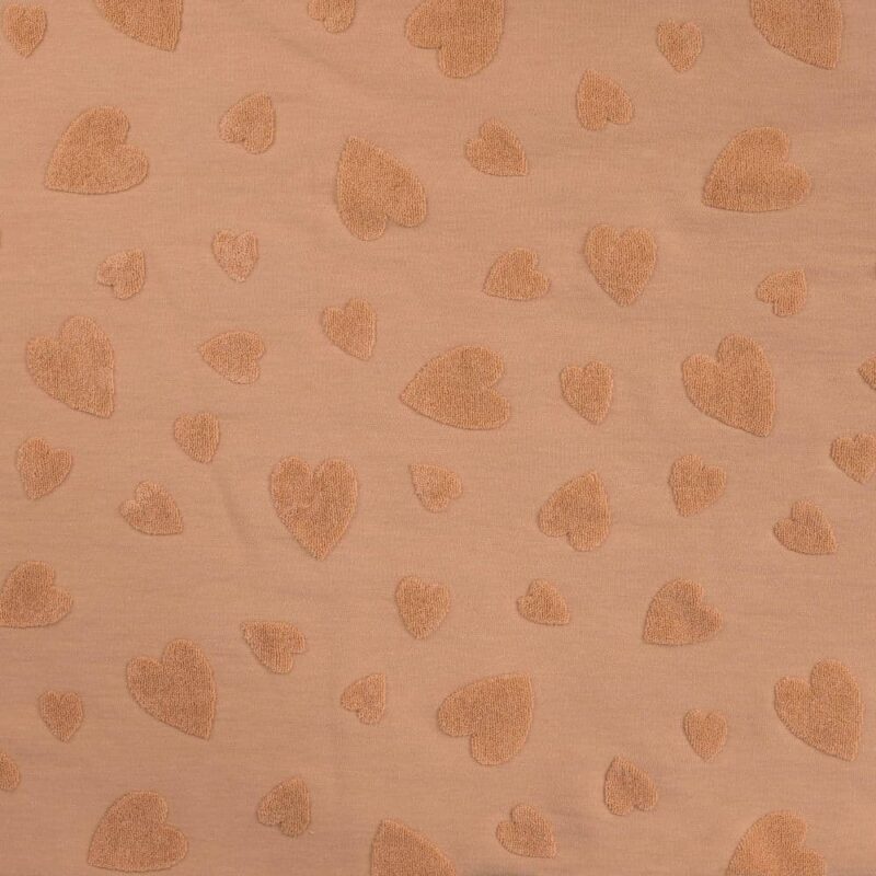tissu jersey de coton jacquard saumon 2