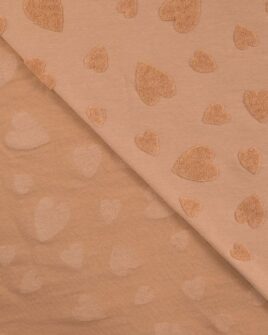 tissu jersey de coton jacquard saumon 3