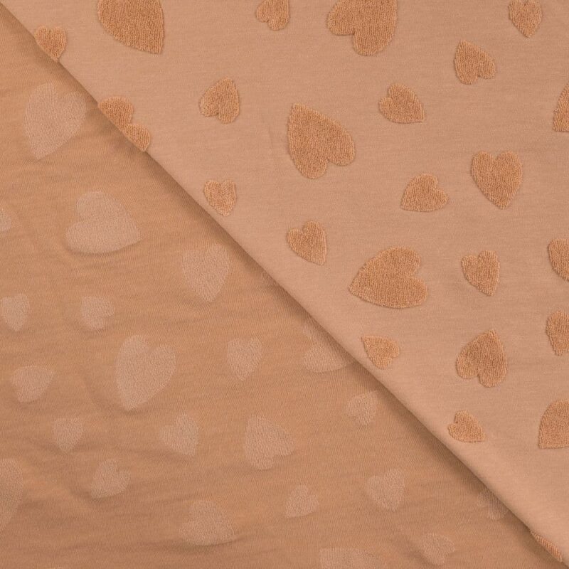 tissu jersey de coton jacquard saumon 3