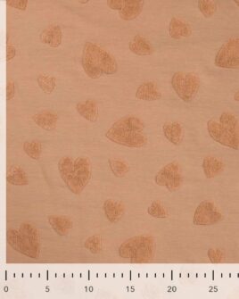 tissu jersey de coton jacquard saumon 2