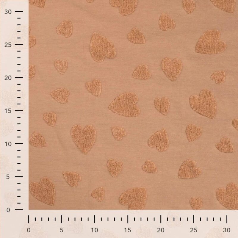 tissu jersey de coton jacquard saumon 2