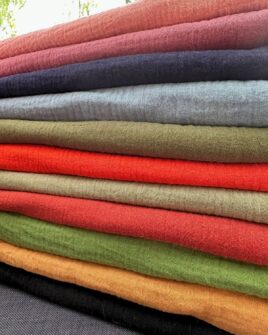 Tissu Double Gaze Imprimé, Fleuri et Uni