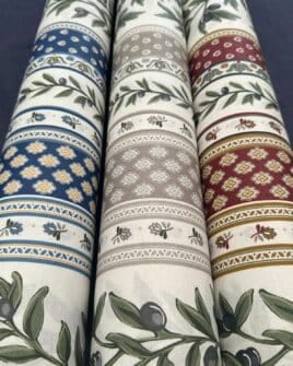 tissu coton enduit provençal 3 motifs