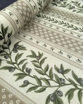 tissu coton enduit provençal taupe