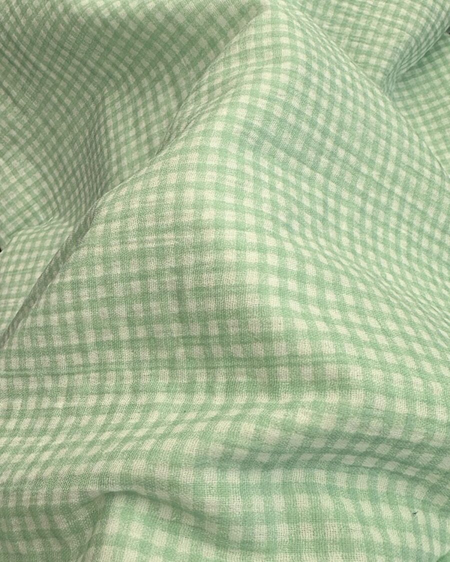 Tissu Double Gaze Imprimé Vichy Petit Carreau : 4 Coloris – Image 4