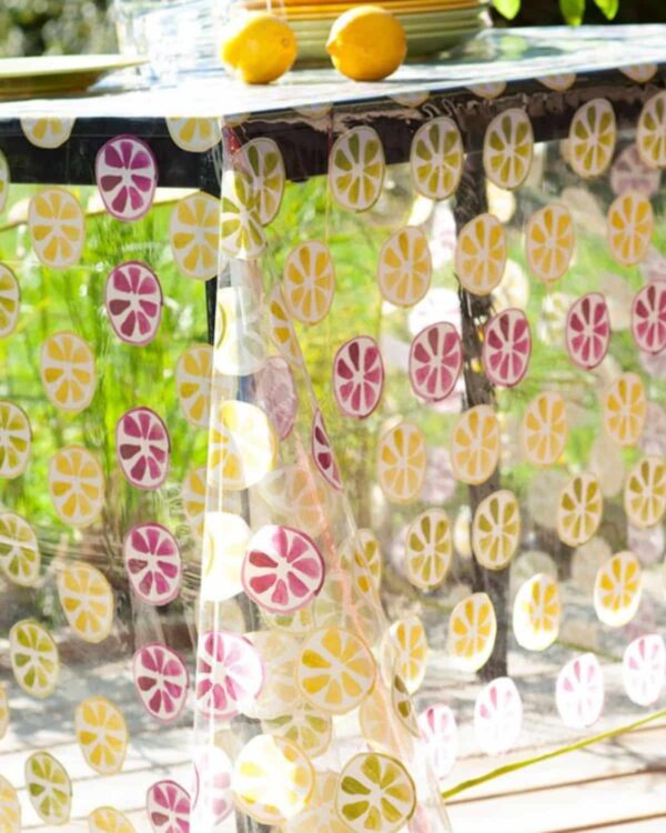 nappe toile cirée translucide mojito multicolore