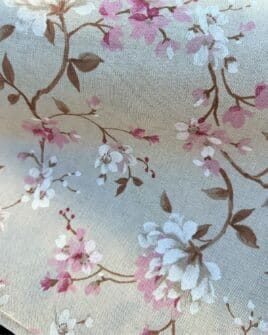 tissu polycoton largeur 280cm fleur japonaise