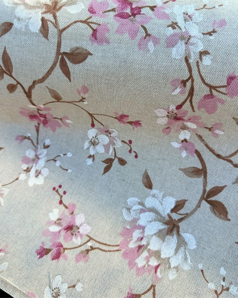 tissu polycoton largeur 280cm fleur japonaise