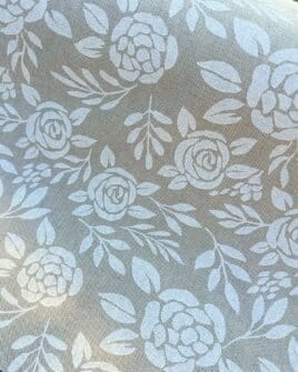 tissu polycoton largeur 280cm imprimé fleur boho blanc