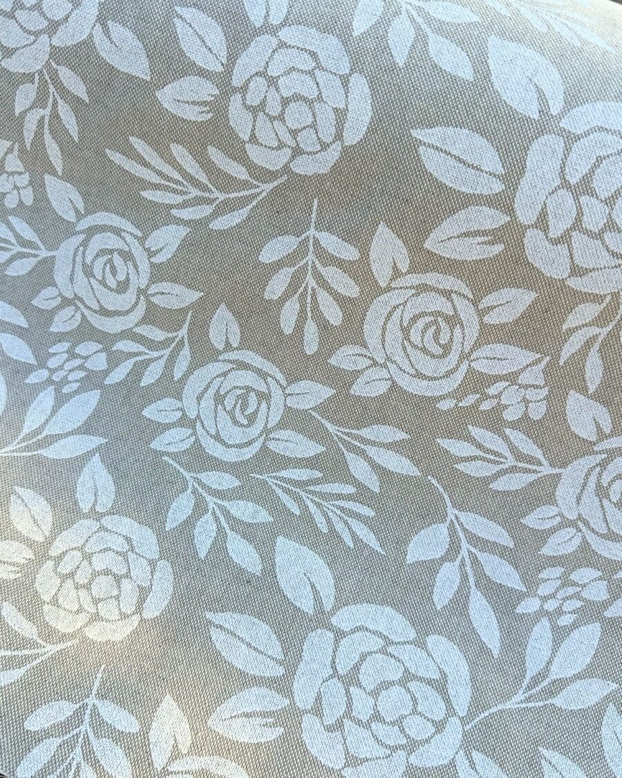 tissu polycoton largeur 280cm imprimé fleur boho blanc