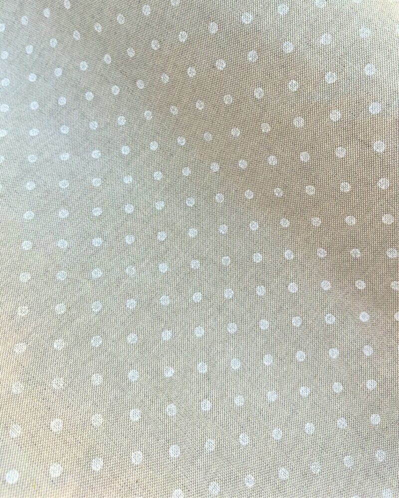 tissu polycoton largeur 280cm pois blanc
