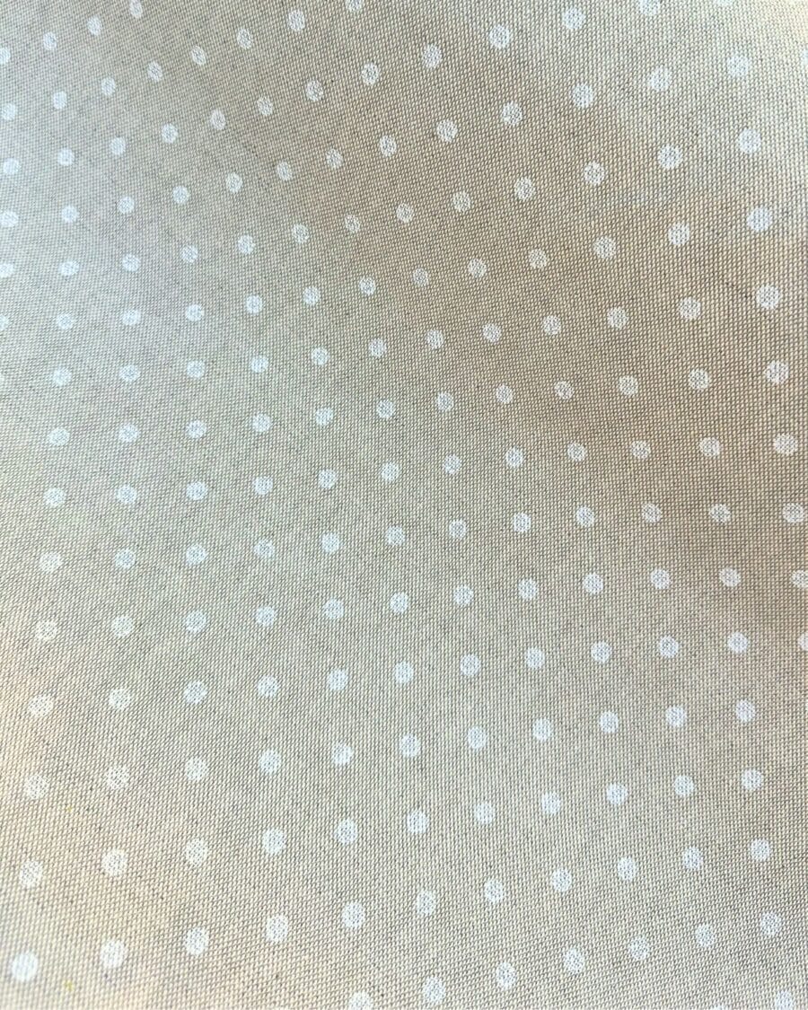 tissu polycoton largeur 280cm pois blanc