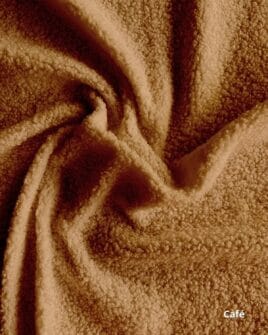 tissu teddy bouclette café