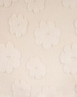 tissu fausse fourrure imprimé fleur écru 4