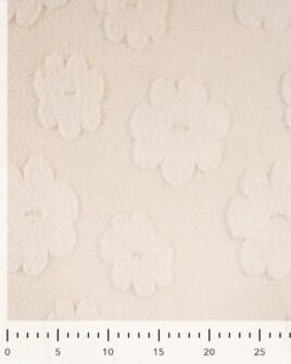 tissu fausse fourrure imprimé fleur écru 5