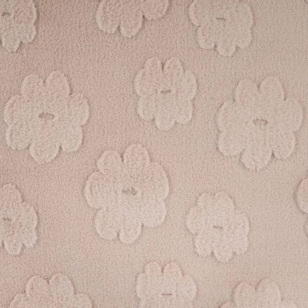 tissu fausse fourrure imprimé fleur sable 4