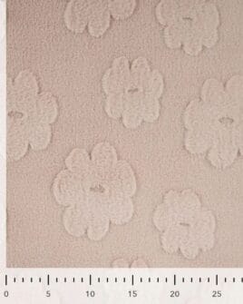 tissu fausse fourrure imprimé fleur sable 5